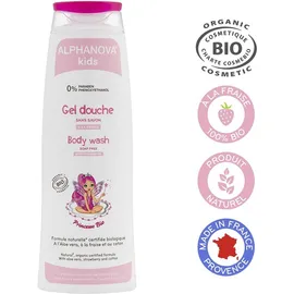 Βιολογικό Παιδικό Αφρόλουτρο Φράουλα Kids Body Wash Princess Bio Alphanova 250 ml