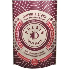 Μείγμα Σκόνης Πρωτεϊνών  & Υπερτροφών Με Κόκκινα Μούρα Immunity Blend Supershake Pulsin 280 gr