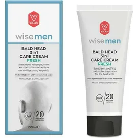 Vican Wise Men Bald Head 3 in 1 Care Cream Fresh SPF20 Αντηλιακή Καταπραϋντική και Προστατευτική Κρέμα για το Δέρμα της Κεφαλής 100ml
