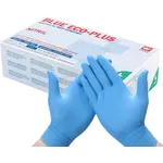 Γάντια Νιτριλίου Μπλε Χωρίς Πούδρα Small (Πακ 100 ΤΕΜ) Blue Eco-Plus