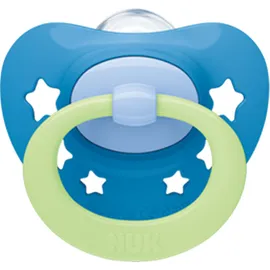 Nuk Signature Night Πιπίλα Σιλικόνης Γαλάζιο 6-18m 1τμχ