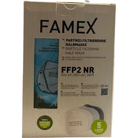Famex Μάσκες Σιέλ FFP2 NR με Προστασία άνω των 98% Χωρίς Βαλβίδα Εκπνοής 10 Τεμάχια