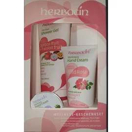 Herbacin PROMO Wild Rose Hand Cream Κρέμα Σώματος 75ml & Lavender Hand Cream Χεριών 20ml & Shower Gel Dragon - Passion Fruit Αφρόλουτρο 200ml