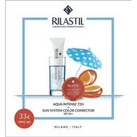 Rilastil Promo Aqua Intense 72H 40ml & Sun System Color Corrector SPF50+ Bronze 03 10gr