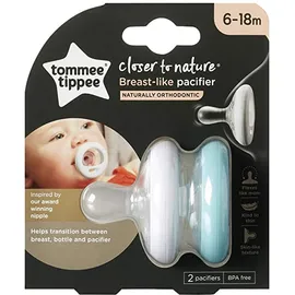Tommee Tippee Close to Nature Breast-Like Soother 6-18M 2 ΤΕΜΑΧΙΑ