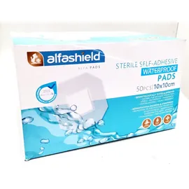Alfashield Αποστειρωμένο Αδιάβροχα Αυτοκόλλητα Επιθέματα 10X10 50 τεμ