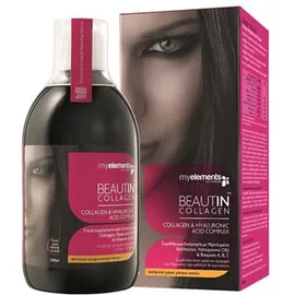 My Elements Beautin Collagen & Hyaluronic With Vitamins A,B,C & Magnesium με γεύση Mάνγκο-Πεπόνι 500ml
