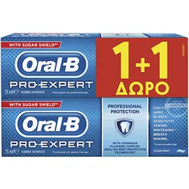 Oral-B Pro Expert Professional Protection 2 x 75ml Οδοντόκρεμα Πολλαπλής Προστασίας