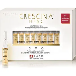 Crescina HFSC 100% 500 Men 10 Vials Θεραπεία Ανάπτυξης Μαλλιών για Άνδρες