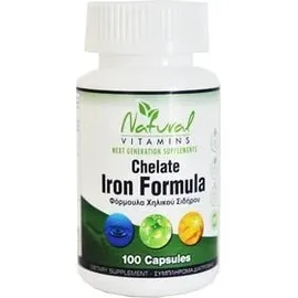 Natural Vitamins Chelate Iron Formula 100 Caps Φόρμουλα Χηλικού Σιδήρου