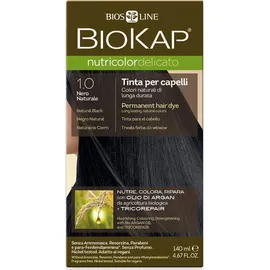 Biosline Biokap Nutricolor Delicato 1.00 Natural Black 140ml Βαφή Μαλλιών No 1.0 Φυσικό Μαύρο