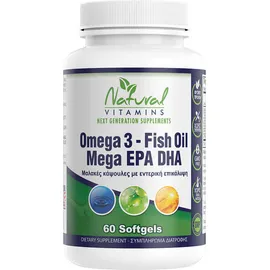 Natural Vitamins Omega 3 - Fish Oil 60 κάψουλες