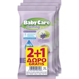 Μωρομάντηλα BabyCare Mini Pack Calming 36τμχ (3x12τμχ) 2+1 ΔΩΡΟ
