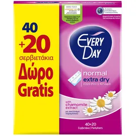 EveryDay Σερβιετάκια Extra Dry Normal 40+20τμχ Δώρο
