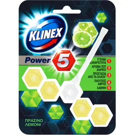 Klinex WC Block Power 5 Πράσινο Λεμόνι 55gr