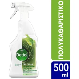 Dettol Αντιβακτηριδιακό Καθαριστικό Spray Πολλαπλών Χρήσεων Tru Clean Λάιμ & Λεμονόχορτο 500ml