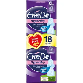 Σερβιέτες Everyday Hyperdry EXTRA LONG Ultra Plus Value Pack 18 τεμ.