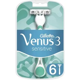 Gillette Venus 3 Sensitive Γυναικεία Ξυραφάκια μιας Χρήσεως με 3 Λεπίδες 4+2 ΔΩΡΟ