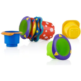 NUBY Stacking Cups χρωματιστα ποτηρακια - 6m+ ,ID6152