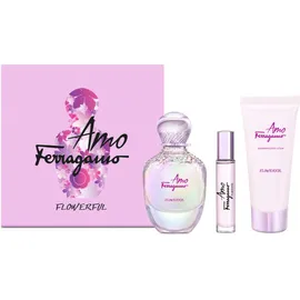 SALVATORE FERRAGAMO AMO FLOWERFUL EAU DE TOILETTE SET 100ml 100ml