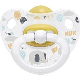 Nuk Happy Kids Ορθοδοντική Πιπίλα Latex με Κρίκο για 0-6m+ [10.726.055] 1 Τεμάχιο [Για Αγοράκι]