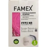Famex Μάσκες Ρόζ FFP2 NR με Προστασία άνω των 98% Χωρίς Βαλβίδα Εκπνοής 10 Τεμάχια