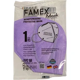 Famex Μάσκες Λιλά FFP2 NR Προστασία άνω των 98% Χωρίς Βαλβίδα Εκπνοής 1 Τεμάχιο
