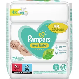 Pampers New Baby Sensitive (2+2 ΔΩΡΟ) Μωρομάντηλα 4 x 50 τεμάχια