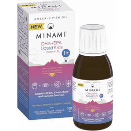 Minami EPA+DHA Liquid Kids + Vitamin D3 Orange & Berry Flavour 100 ml