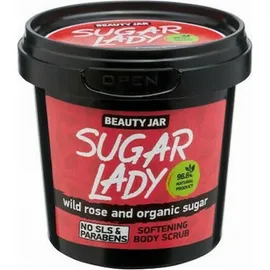 Beauty Jar Sugar Lady Softening Body Scrub Σώματος με Βιολογική Ζάχαρη & Εκχύλισμα Άγριας Τριανταφυλλιάς 180gr