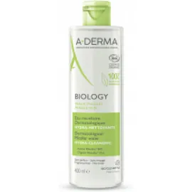 A-Derma Βιολογικό Νερό Ντεμακιγιάζ Dermatological Micellar Water Hydra-Cleansing Biology 400ml