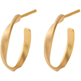MEDISEI Dalee Ασημένια Σκουλαρίκια, Gold Plated Hoops 05425 - 1 ζευγάρι