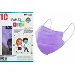 Famex Mask Kids Παιδικές Μάσκες Προστασίας FFP2 NR Λιλά 10 Τεμάχια σε Κουτί