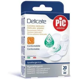 PIC SOLUTION DELICATE Αυτοκόλλητο Τσιρότο Διάφορα Μεγέθη Mix 20 Τεμάχια