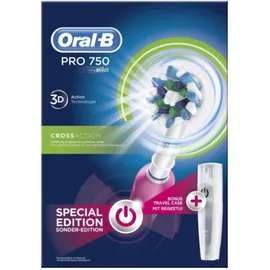 ORAL-B PRO 750 Pink Ηλεκτρική Οδοντόβουρτσα με Δώρο Θήκη Ταξιδιού