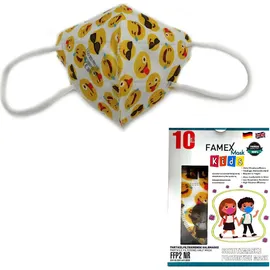 Famex Mask Kids Παιδικές Μάσκες Προστασίας FFP2 NR Emoticons 10 τεμάχια