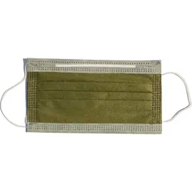 Poli MeyMed Μάσκες Προσώπου Λαδί με Λεπτό Λάστιχο Medical 3ply Mask 50 Τεμάχια [10 Τεμάχια ανά Σακουλάκι x 5 Σακουλάκια]