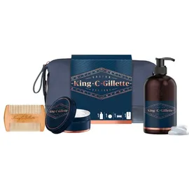 Gillette Set King C Beard & Face Wash 350ml + Gillette King C Soft Beard Balm 100ml + Χτένα για τα Γένια 1τμχ