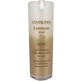 COVERDERM Luminous Supreme Yeux Skin Whitening, Λευκαντική Κρέμα- Τζελ Ματιών - 15ml