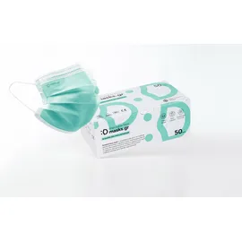 Χειρουργικές Μάσκες BFE≥98% Type IIR Χρώμα Πράσινο - 50 τεμάχια