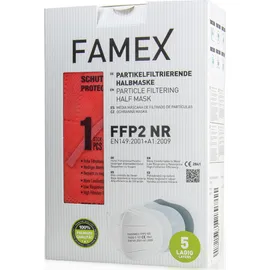 Famex Μάσκες Κόκκινες FFP2 NR Προστασία άνω των 98% Χωρίς Βαλβίδα Εκπνοής 10 Τεμάχια σε Κουτί