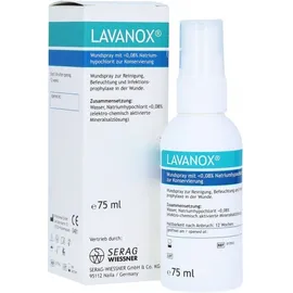 SERAG WIESSNER Lavanox Σπρέι Καθαρισμού Τραυμάτων με Υποχλωριώδες Νάτριο 0,08% 75ml