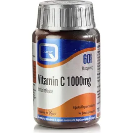 QUEST Vitamin C Timed Release 1000mg Συμπλήρωμα Διατροφής Βιταμίνης C με Βιοφλαβονοειδή Βραδείας Αποδέσμευσης για Γερό Ανοσοποιητικό Σύστημα 60 Ταμπλέτες