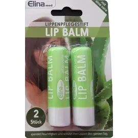 ELINA MED Lip Balm with Aloe Vera Ενυδατικό Βάλσαμο για τα Χείλη σε Stick με Αλόη Βέρα 2 Τεμάχια x 4.3gr