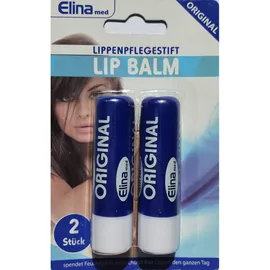 ELINA MED Lip Balm Original Ενυδατικό Βάλσαμο για τα Χείλη σε Stick για Ευαίσθητα &amp; Σκασμένα Χείλη 2 Τεμάχια x 4.3gr