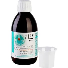 AG Pharm Σιρόπι για τον Πονόλαιμο ή Ερεθισμένο Λαιμό, τον Παραγωγικό Βήχα &amp; τη Φαρυγγίτιδα με Μέλι, Έλαιο Λεμονιού &amp; Μάραθου με Στέβια 250ml