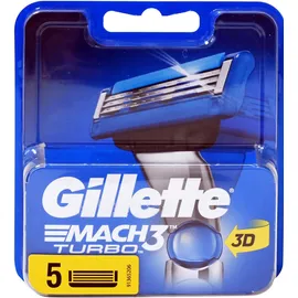 GILLETTE Mach 3 Turbo Ανταλλακτικά ξυραφάκια 5 τμχ