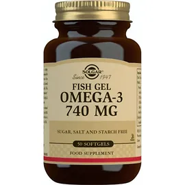 SOLGAR Fish Gel Omega-3 740mg Συμπλήρωμα Διατροφής με Ωμέγα-3 Λιπαρά Οξέα 