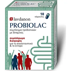 Lavdanon Probiolac Συμπλήρωμα Διατροφής Προβιοτικών - Πρεβιοτικών και Βιταμινών 10 Κάψουλες