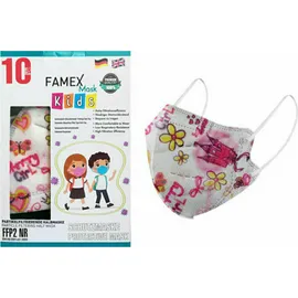 Famex Kids Mask FFP2 NR Pretty Princess, Παιδική Μάσκα Μιας Χρήσης Όμορφη Πριγκίπισσα, 10τμχ